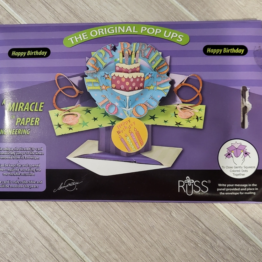 Russ 3D Pop‎ Up Happy Birthday Card